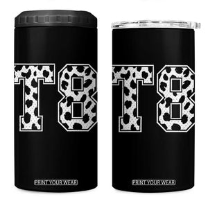 T8 Jersey Number 4 in 1 Can Cooler Tumbler Y2k Leopard Number Concert Inspired Outfit Varsity Sports TS10 One Size: 16 oz Black Print Your Wear