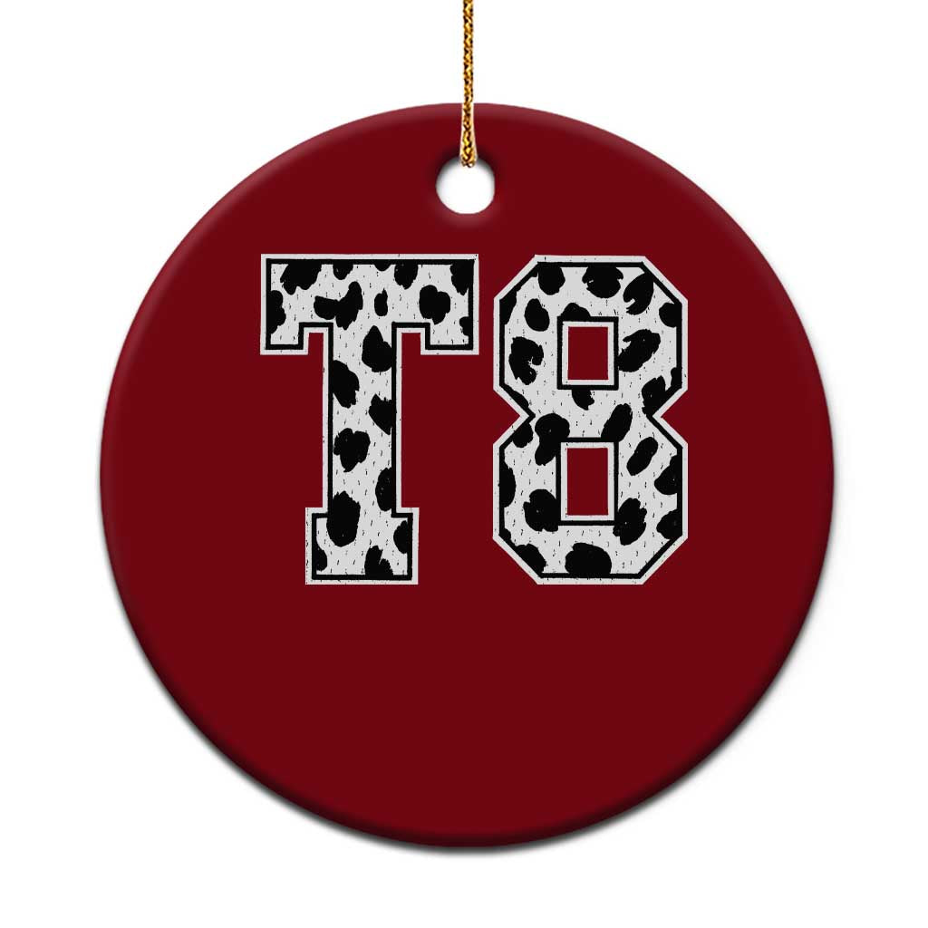 T8 Jersey Number Ceramic Ornament Y2k Leopard Number Concert Inspired Outfit Varsity Sports TS10 1pc Red Print Your Wear