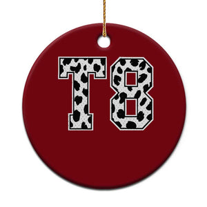 T8 Jersey Number Ceramic Ornament Y2k Leopard Number Concert Inspired Outfit Varsity Sports TS10 1pc Red Print Your Wear