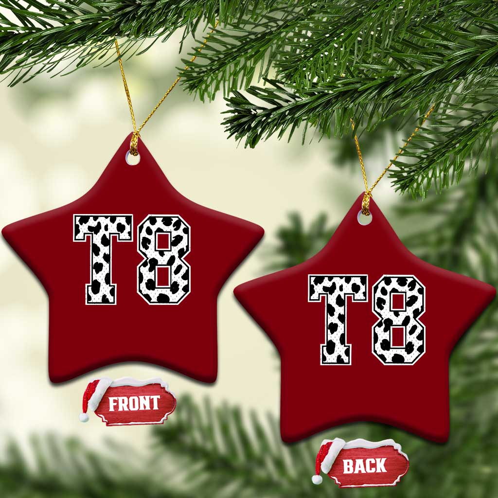 T8 Jersey Number Ceramic Ornament Y2k Leopard Number Concert Inspired Outfit Varsity Sports TS10 Print Your Wear