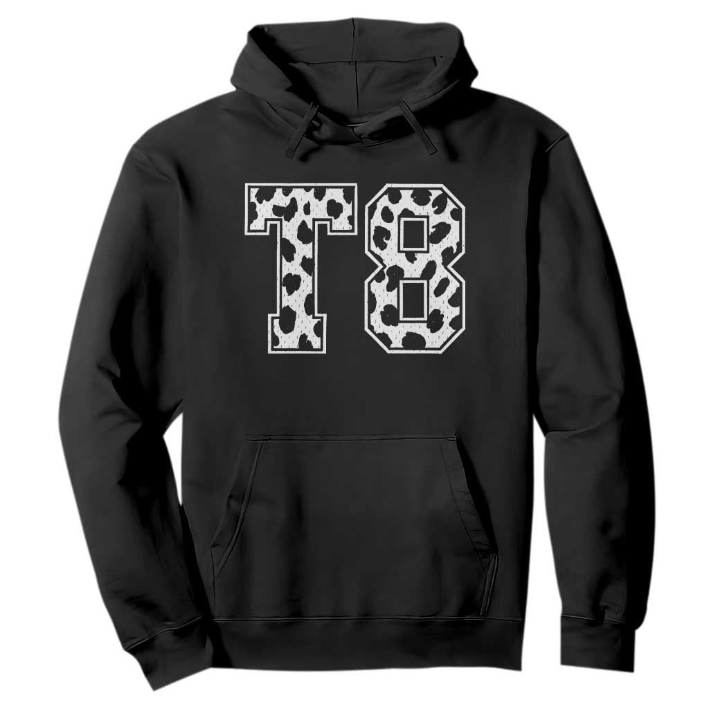 T8 Jersey Number Hoodie Y2k Leopard Number Concert Inspired Outfit Varsity Sports TS10 Black Print Your Wear