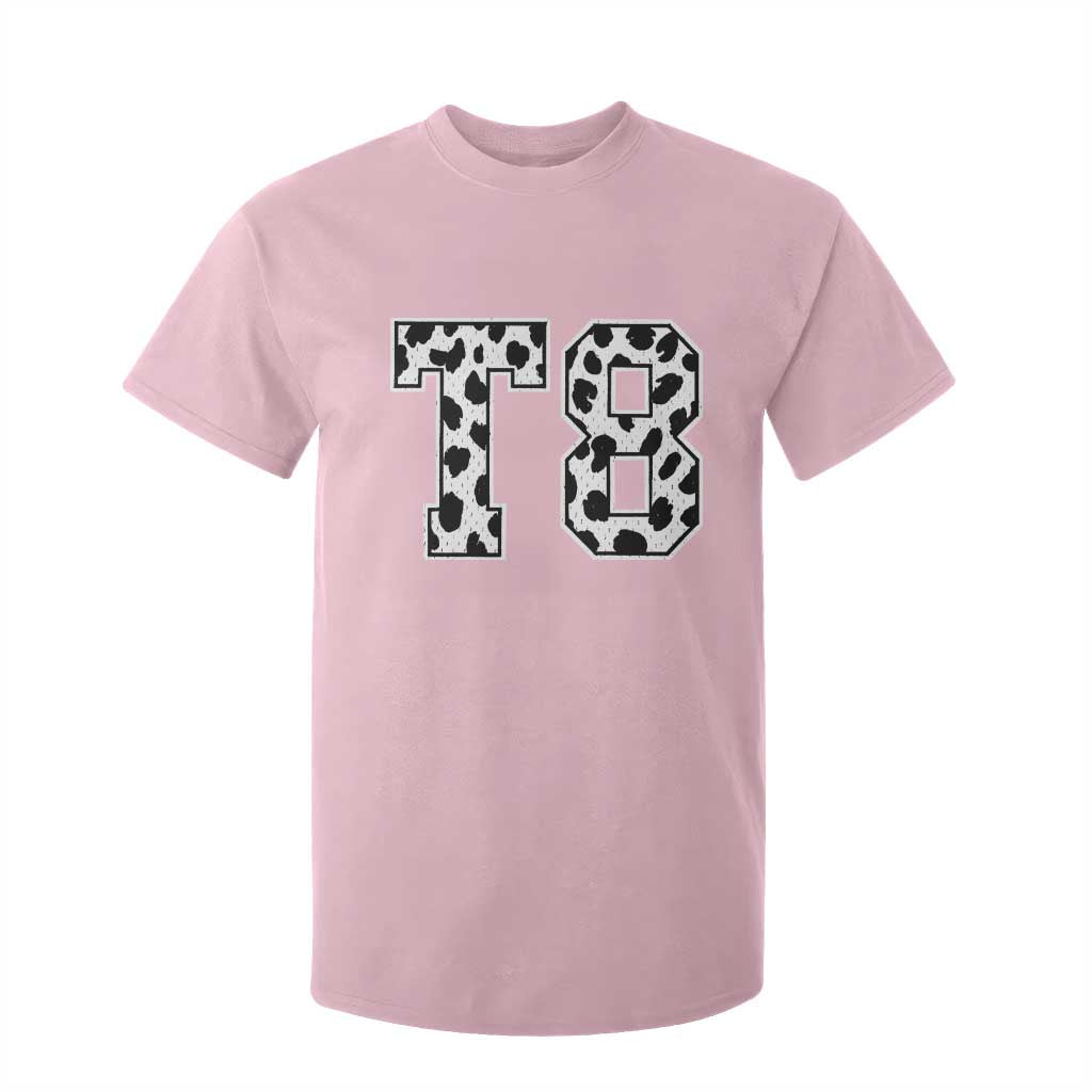 T8 Jersey Number T Shirt For Kid Y2k Leopard Number Concert Inspired Outfit Varsity Sports TS10 Light Pink Print Your Wear