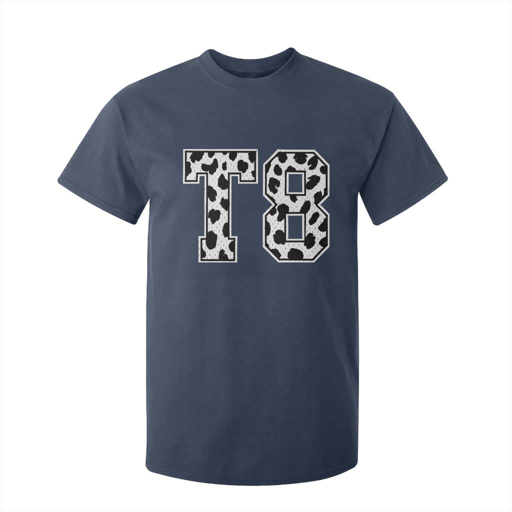 T8 Jersey Number T Shirt For Kid Y2k Leopard Number Concert Inspired Outfit Varsity Sports TS10 Navy Print Your Wear