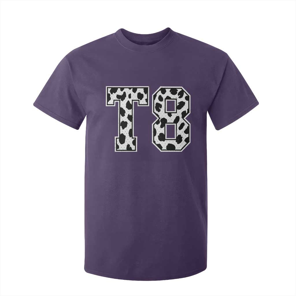 T8 Jersey Number T Shirt For Kid Y2k Leopard Number Concert Inspired Outfit Varsity Sports TS10 Purple Print Your Wear
