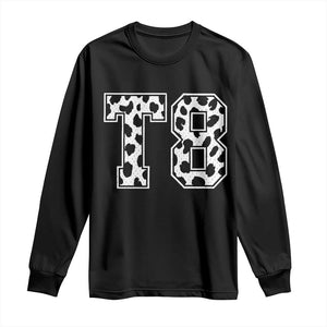 T8 Jersey Number Long Sleeve Shirt Y2k Leopard Number Concert Inspired Outfit Varsity Sports TS10 Black Print Your Wear