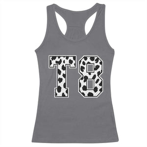 T8 Jersey Number Racerback Tank Top Y2k Leopard Number Concert Inspired Outfit Varsity Sports TS10 Charcoal Print Your Wear