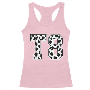 T8 Jersey Number Racerback Tank Top Y2k Leopard Number Concert Inspired Outfit Varsity Sports TS10 Light Pink Print Your Wear