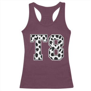 T8 Jersey Number Racerback Tank Top Y2k Leopard Number Concert Inspired Outfit Varsity Sports TS10 Maroon Print Your Wear