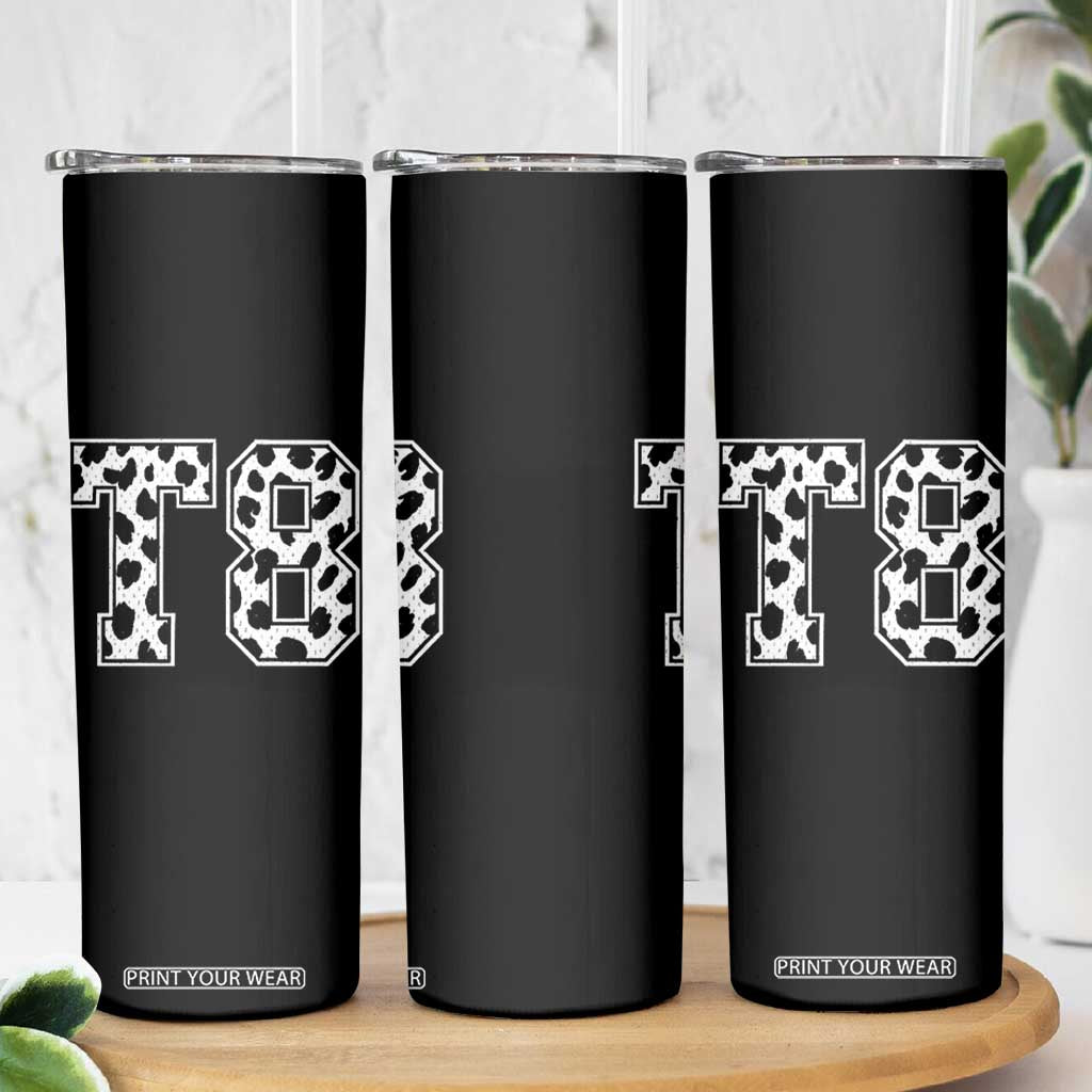 T8 Jersey Number Skinny Tumbler Y2k Leopard Number Concert Inspired Outfit Varsity Sports TS10 Print Your Wear