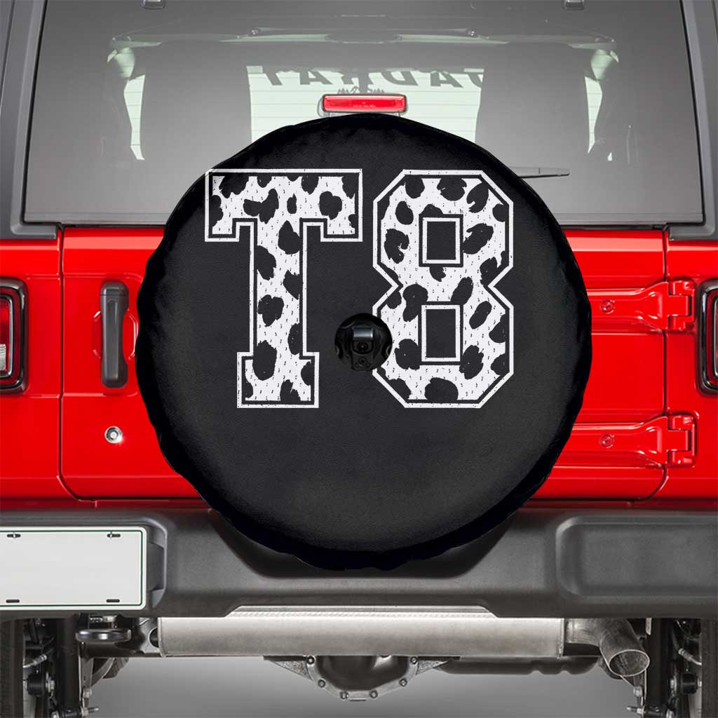 T8 Jersey Number Spare Tire Cover Y2k Leopard Number Concert Inspired Outfit Varsity Sports TS10 Black Print Your Wear