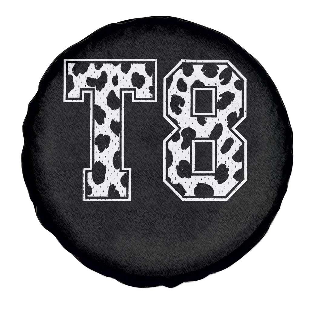 T8 Jersey Number Spare Tire Cover Y2k Leopard Number Concert Inspired Outfit Varsity Sports TS10 Print Your Wear
