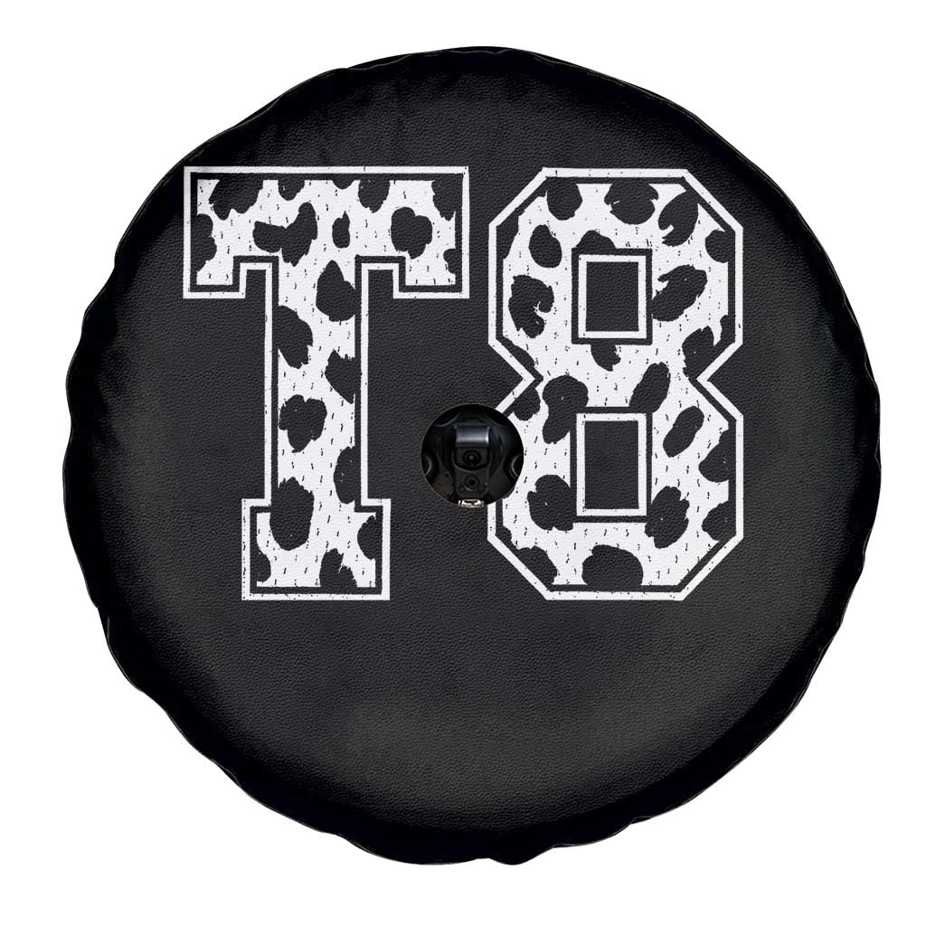 T8 Jersey Number Spare Tire Cover Y2k Leopard Number Concert Inspired Outfit Varsity Sports TS10 Print Your Wear