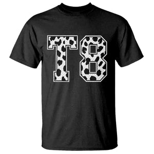 T8 Jersey Number T Shirt Y2k Leopard Number Concert Inspired Outfit Varsity Sports TS10 Black Print Your Wear