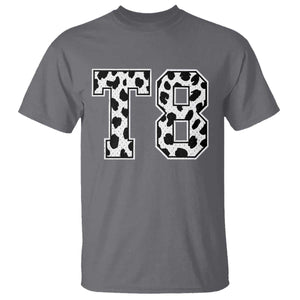 T8 Jersey Number T Shirt Y2k Leopard Number Concert Inspired Outfit Varsity Sports TS10 Charcoal Print Your Wear