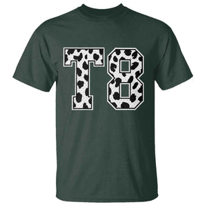 T8 Jersey Number T Shirt Y2k Leopard Number Concert Inspired Outfit Varsity Sports TS10 Dark Forest Green Print Your Wear