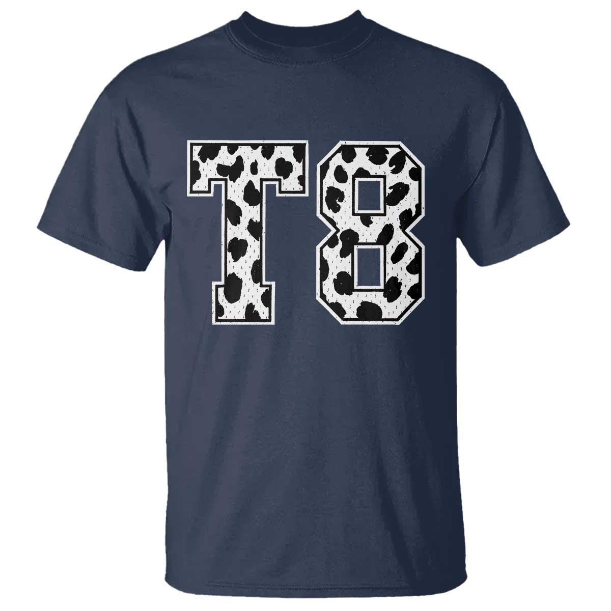 T8 Jersey Number T Shirt Y2k Leopard Number Concert Inspired Outfit Varsity Sports TS10 Navy Print Your Wear