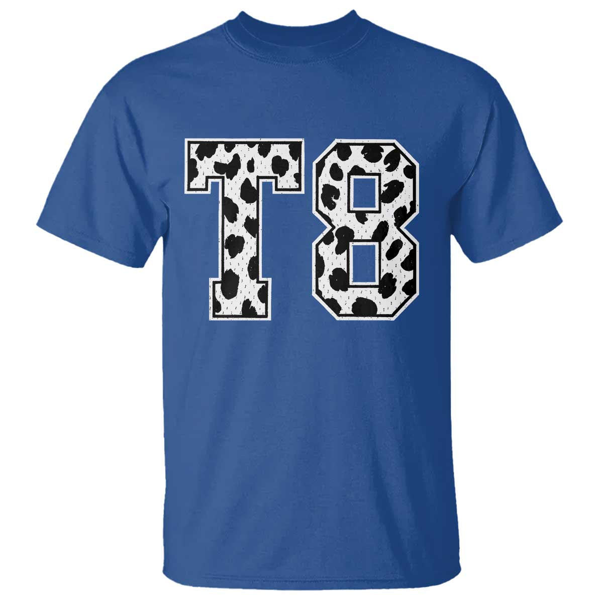 T8 Jersey Number T Shirt Y2k Leopard Number Concert Inspired Outfit Varsity Sports TS10 Royal Blue Print Your Wear