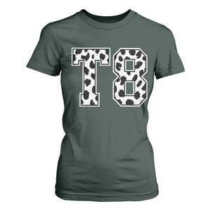 T8 Jersey Number T Shirt For Women Y2k Leopard Number Concert Inspired Outfit Varsity Sports - Print Your Wear