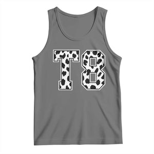 T8 Jersey Number Tank Top Y2k Leopard Number Concert Inspired Outfit Varsity Sports TS10 Black Heather Print Your Wear