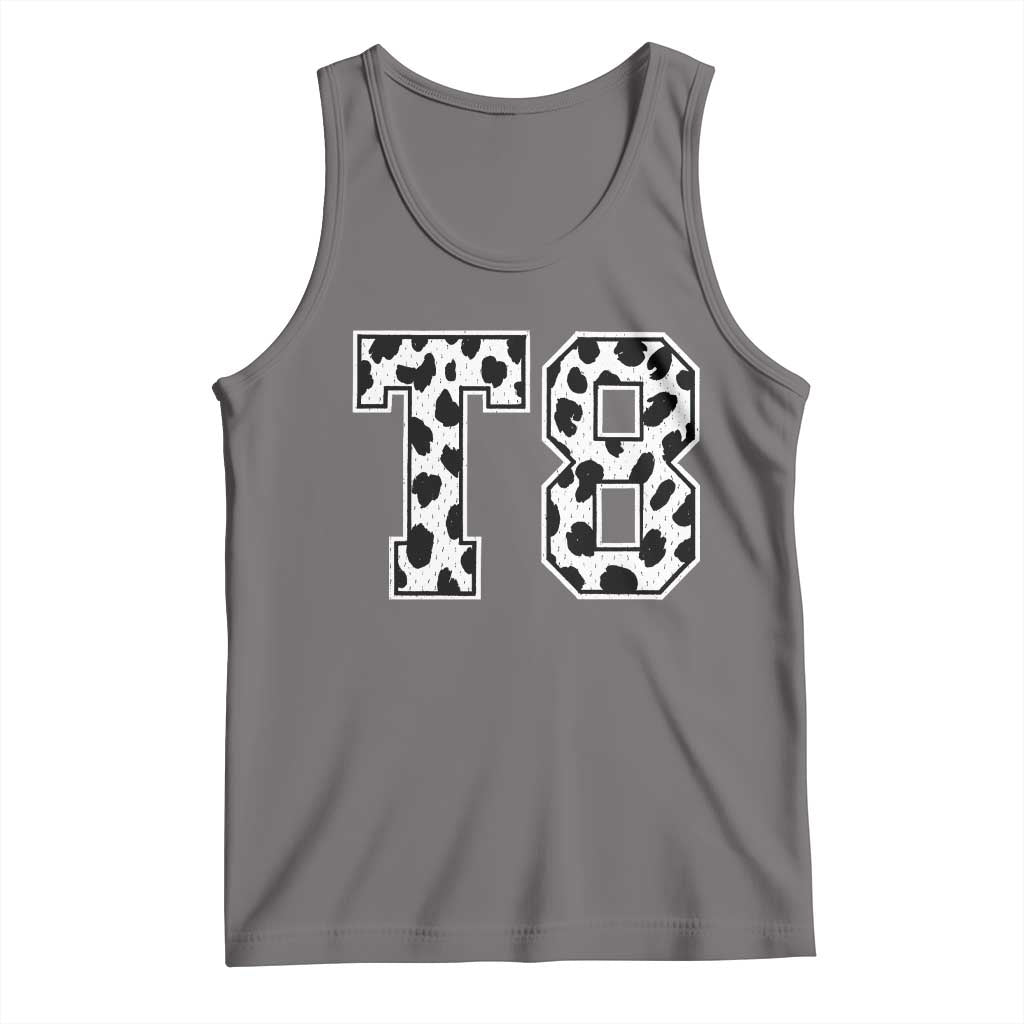 T8 Jersey Number Tank Top Y2k Leopard Number Concert Inspired Outfit Varsity Sports TS10 Deep Heather Print Your Wear