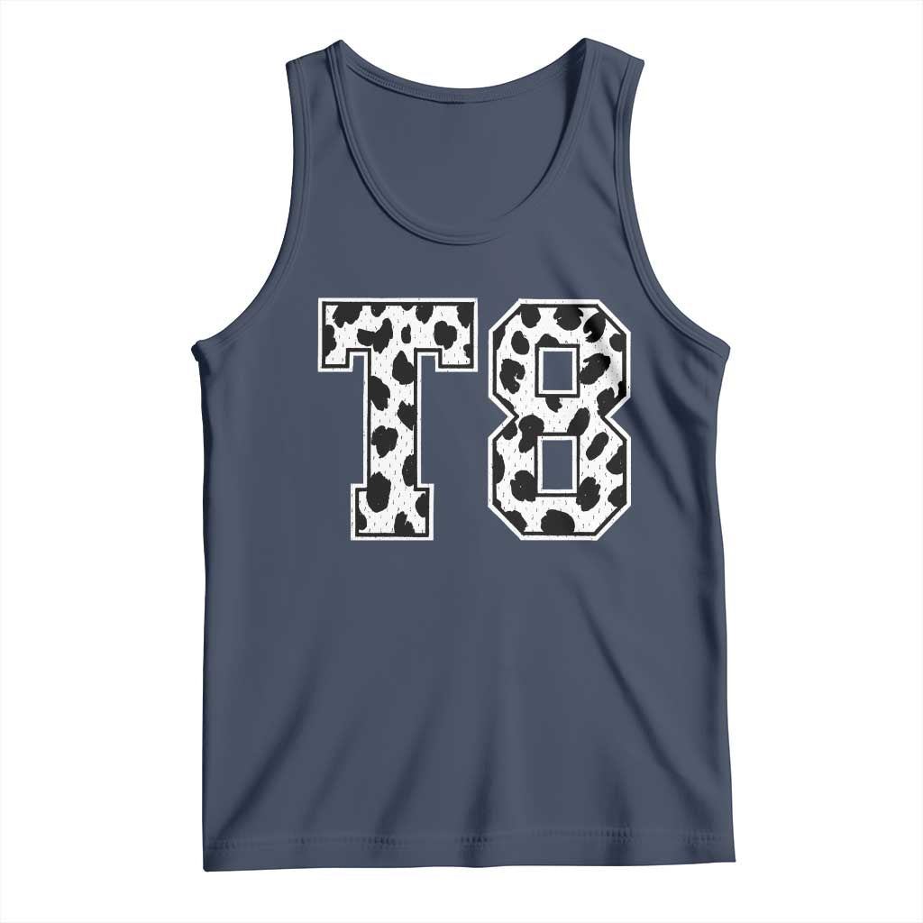T8 Jersey Number Tank Top Y2k Leopard Number Concert Inspired Outfit Varsity Sports TS10 Navy Print Your Wear