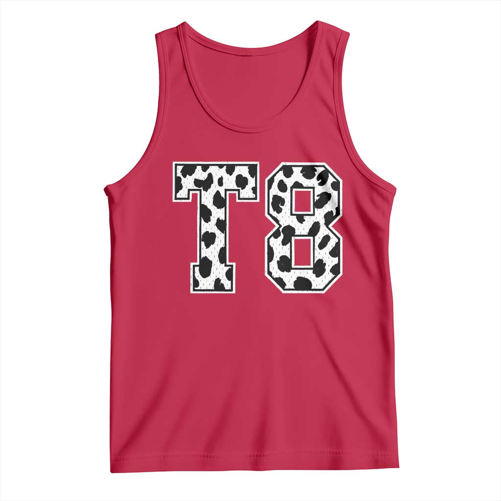 T8 Jersey Number Tank Top Y2k Leopard Number Concert Inspired Outfit Varsity Sports TS10 Red Print Your Wear
