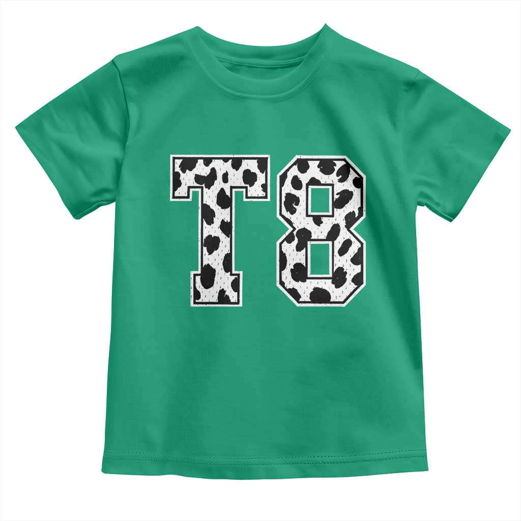 T8 Jersey Number Toddler T Shirt Y2k Leopard Number Concert Inspired Outfit Varsity Sports TS10 Irish Green Print Your Wear