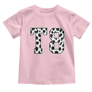 T8 Jersey Number Toddler T Shirt Y2k Leopard Number Concert Inspired Outfit Varsity Sports TS10 Light Pink Print Your Wear