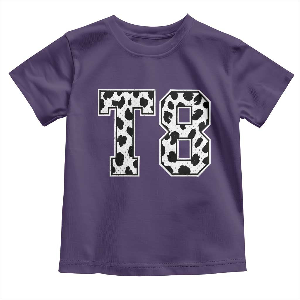 T8 Jersey Number Toddler T Shirt Y2k Leopard Number Concert Inspired Outfit Varsity Sports TS10 Purple Print Your Wear