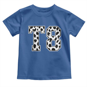 T8 Jersey Number Toddler T Shirt Y2k Leopard Number Concert Inspired Outfit Varsity Sports TS10 Royal Blue Print Your Wear