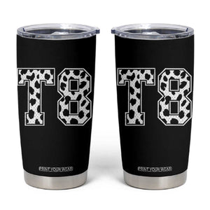 T8 Jersey Number Tumbler Cup Y2k Leopard Number Concert Inspired Outfit Varsity Sports TS10 Black Print Your Wear