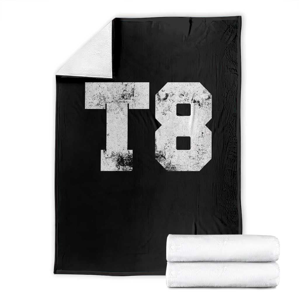 T8 Jersey Throw Blanket Concert Inspired Outfit Varsity Sports TS10 Black Print Your Wear