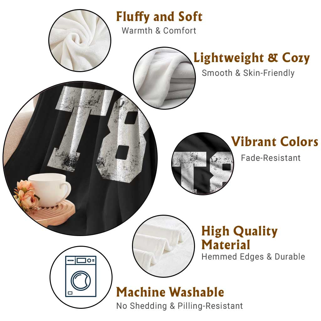 T8 Jersey Throw Blanket Concert Inspired Outfit Varsity Sports TS10 Print Your Wear