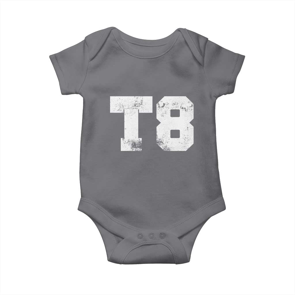 T8 Jersey Baby Onesie Concert Inspired Outfit Varsity Sports TS10 Charcoal Print Your Wear
