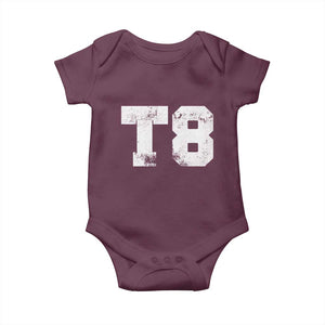 T8 Jersey Baby Onesie Concert Inspired Outfit Varsity Sports TS10 Maroon Print Your Wear