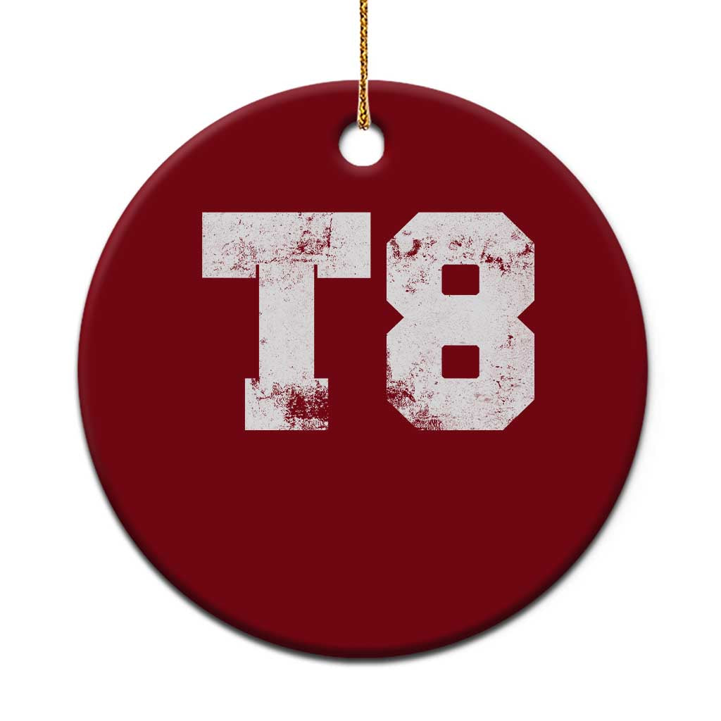 T8 Jersey Ceramic Ornament Concert Inspired Outfit Varsity Sports TS10 1pc Red Print Your Wear
