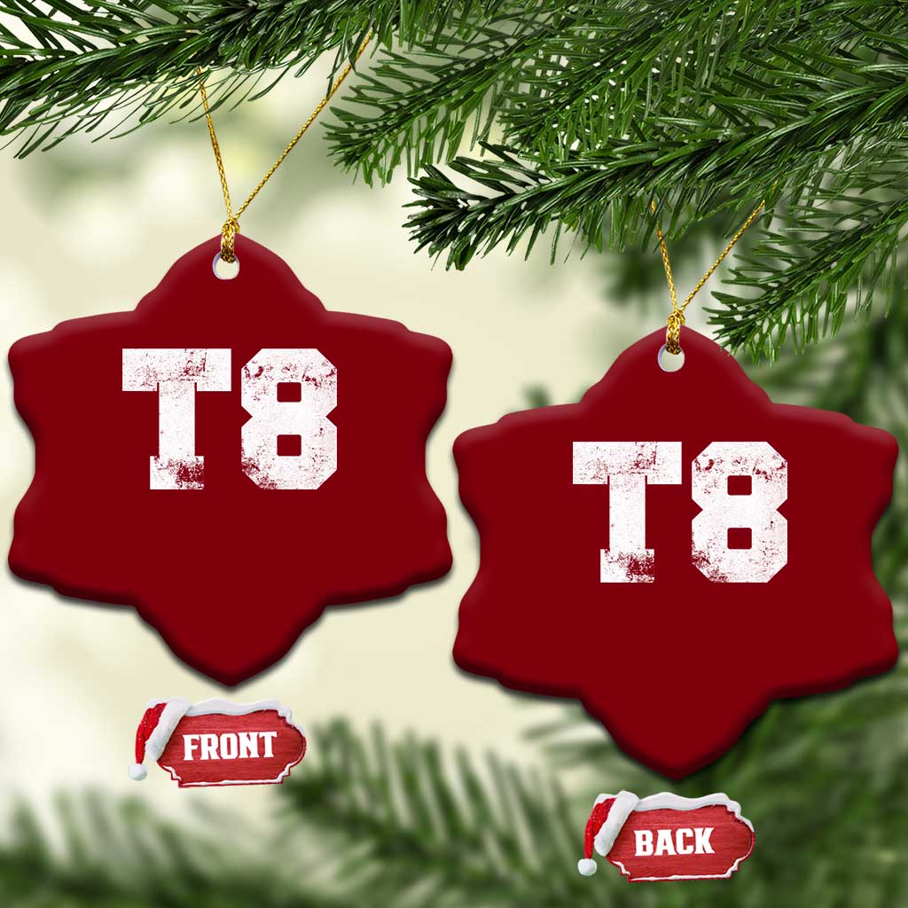 T8 Jersey Ceramic Ornament Concert Inspired Outfit Varsity Sports TS10 Print Your Wear