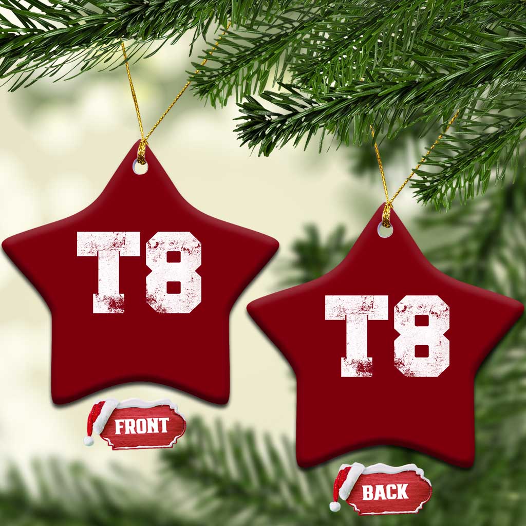 T8 Jersey Ceramic Ornament Concert Inspired Outfit Varsity Sports TS10 Print Your Wear
