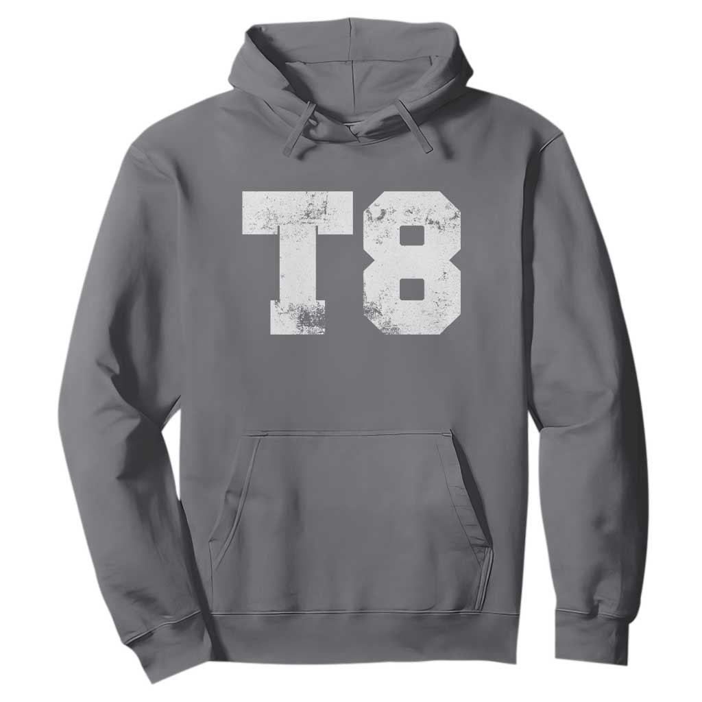 T8 Jersey Hoodie Concert Inspired Outfit Varsity Sports TS10 Charcoal Print Your Wear