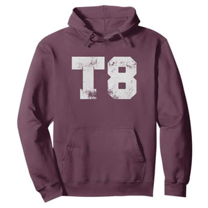T8 Jersey Hoodie Concert Inspired Outfit Varsity Sports TS10 Maroon Print Your Wear