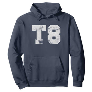 T8 Jersey Hoodie Concert Inspired Outfit Varsity Sports TS10 Navy Print Your Wear