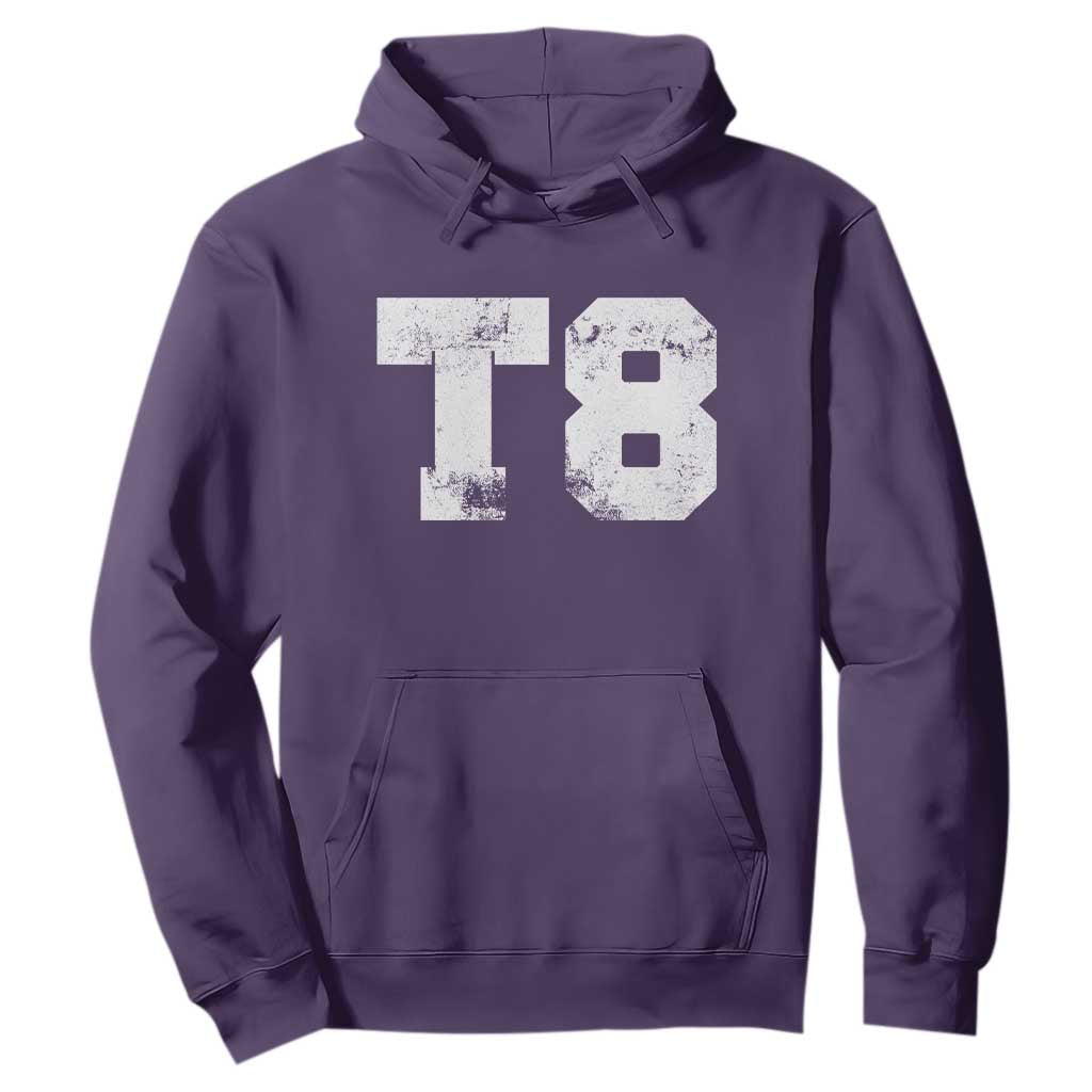 T8 Jersey Hoodie Concert Inspired Outfit Varsity Sports TS10 Purple Print Your Wear