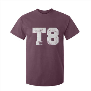 T8 Jersey T Shirt For Kid Concert Inspired Outfit Varsity Sports TS10 Maroon Print Your Wear