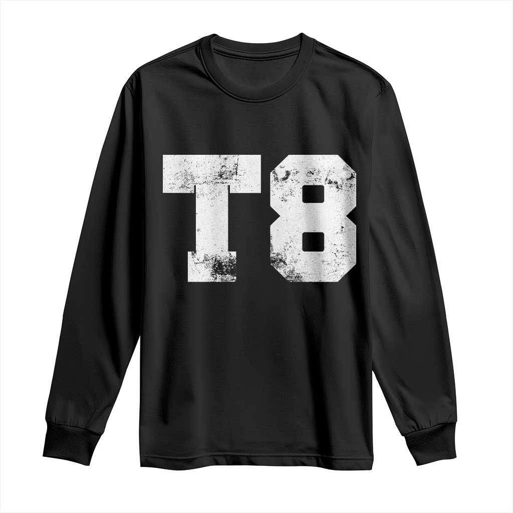 T8 Jersey Long Sleeve Shirt Concert Inspired Outfit Varsity Sports TS10 Black Print Your Wear