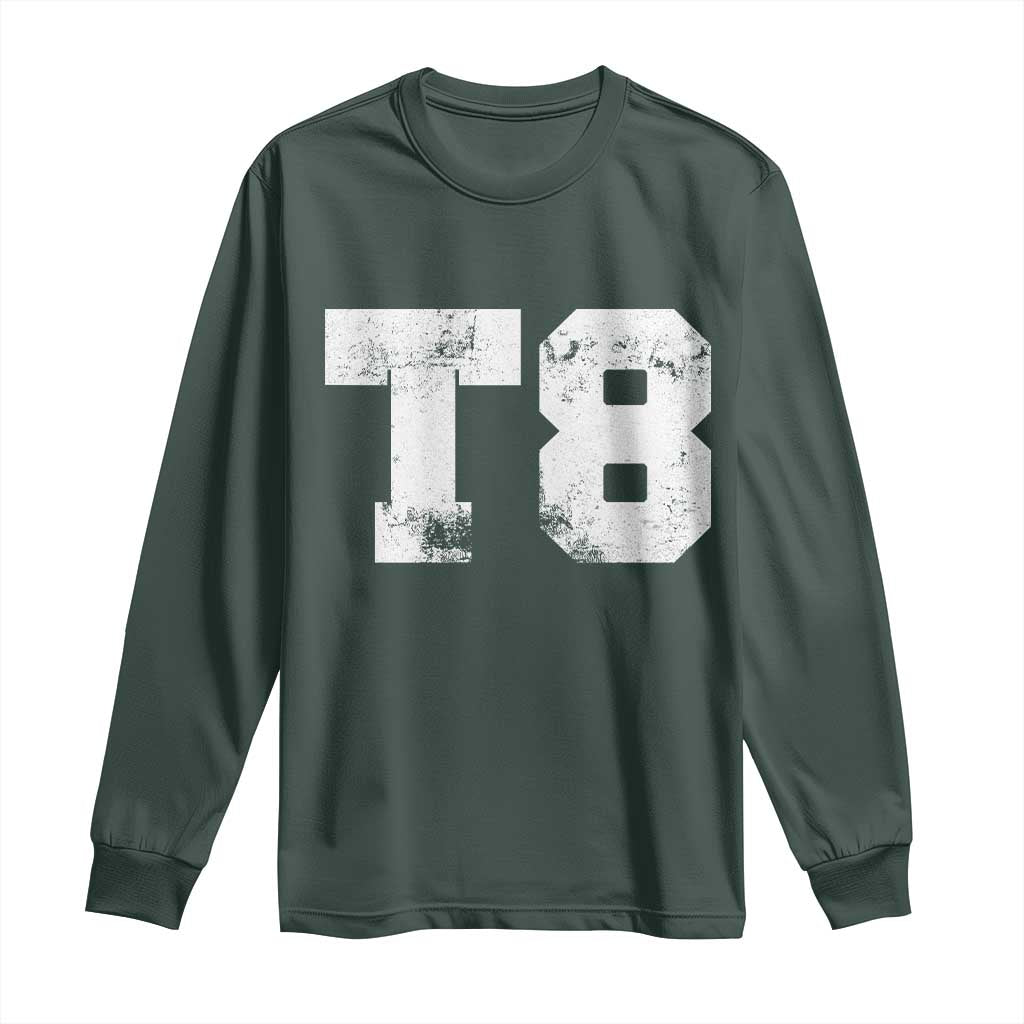 T8 Jersey Long Sleeve Shirt Concert Inspired Outfit Varsity Sports TS10 Dark Forest Green Print Your Wear