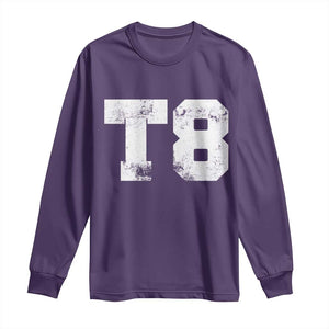 T8 Jersey Long Sleeve Shirt Concert Inspired Outfit Varsity Sports TS10 Purple Print Your Wear