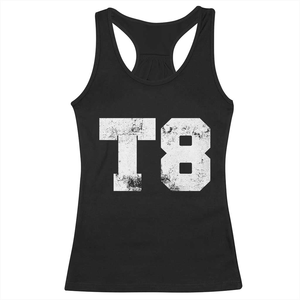 T8 Jersey Racerback Tank Top Concert Inspired Outfit Varsity Sports TS10 Black Print Your Wear