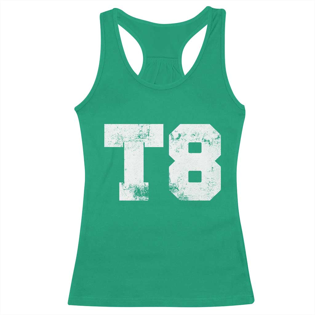 T8 Jersey Racerback Tank Top Concert Inspired Outfit Varsity Sports TS10 Irish Green Print Your Wear