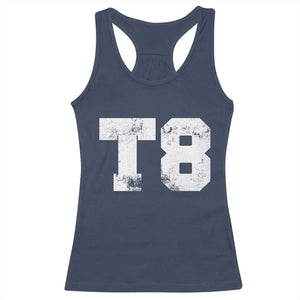 T8 Jersey Racerback Tank Top Concert Inspired Outfit Varsity Sports TS10 Navy Print Your Wear
