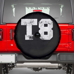 T8 Jersey Spare Tire Cover Concert Inspired Outfit Varsity Sports TS10 Black Print Your Wear
